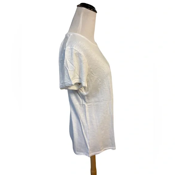 Sundry White Tee with Red Back Stitch - Picture 3 of 6